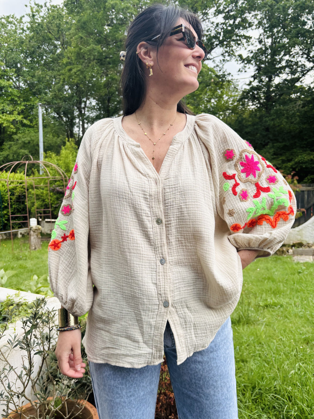 Blouse Paloma – Beige Sable 🤍