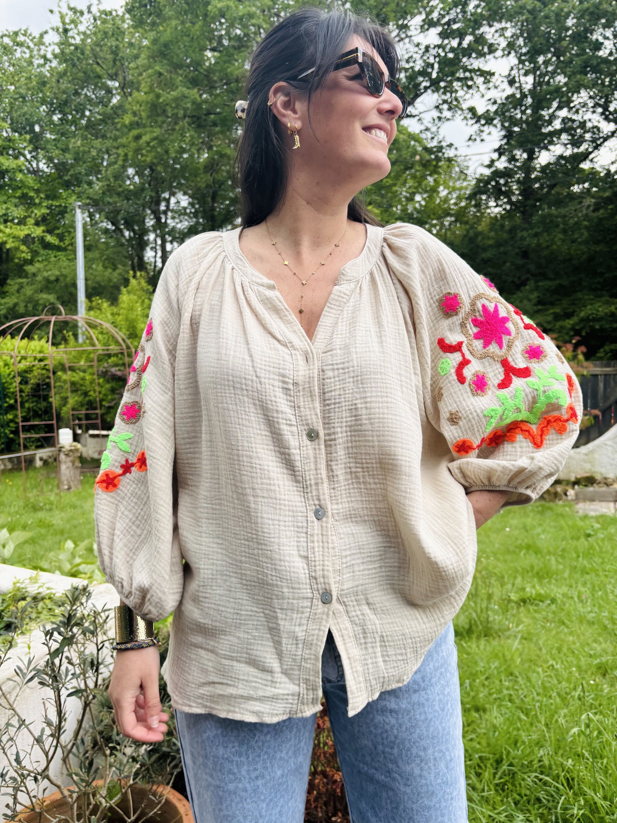 Blouse Paloma – Beige Sable 🤍