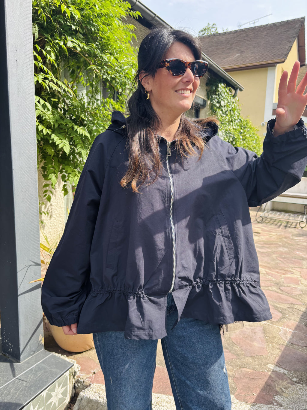 Veste imperméable – Bleu Navy 🌊