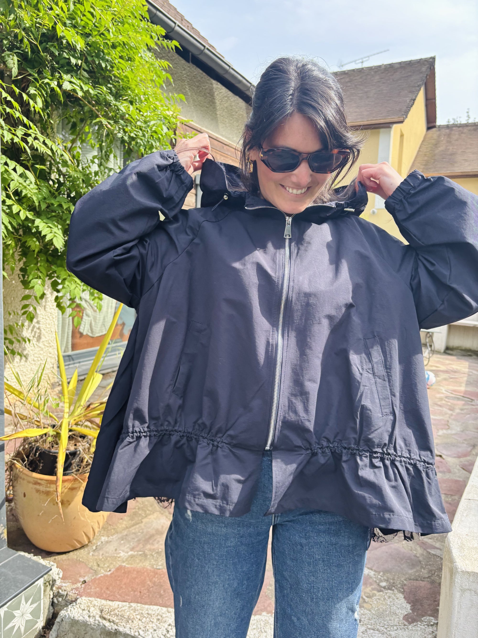 Veste imperméable – Bleu Navy 🌊